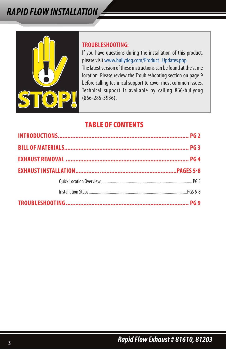 Bully Dog 81203 Rapid Flow User Manual | Page 2 / 12
