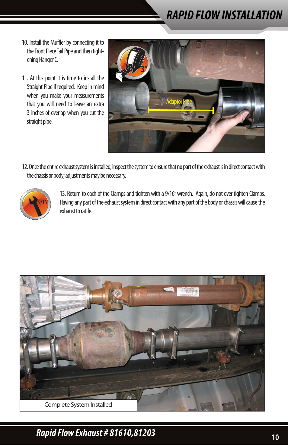 Rapid flow installation | Bully Dog 81203 Rapid Flow User Manual | Page 9 / 12