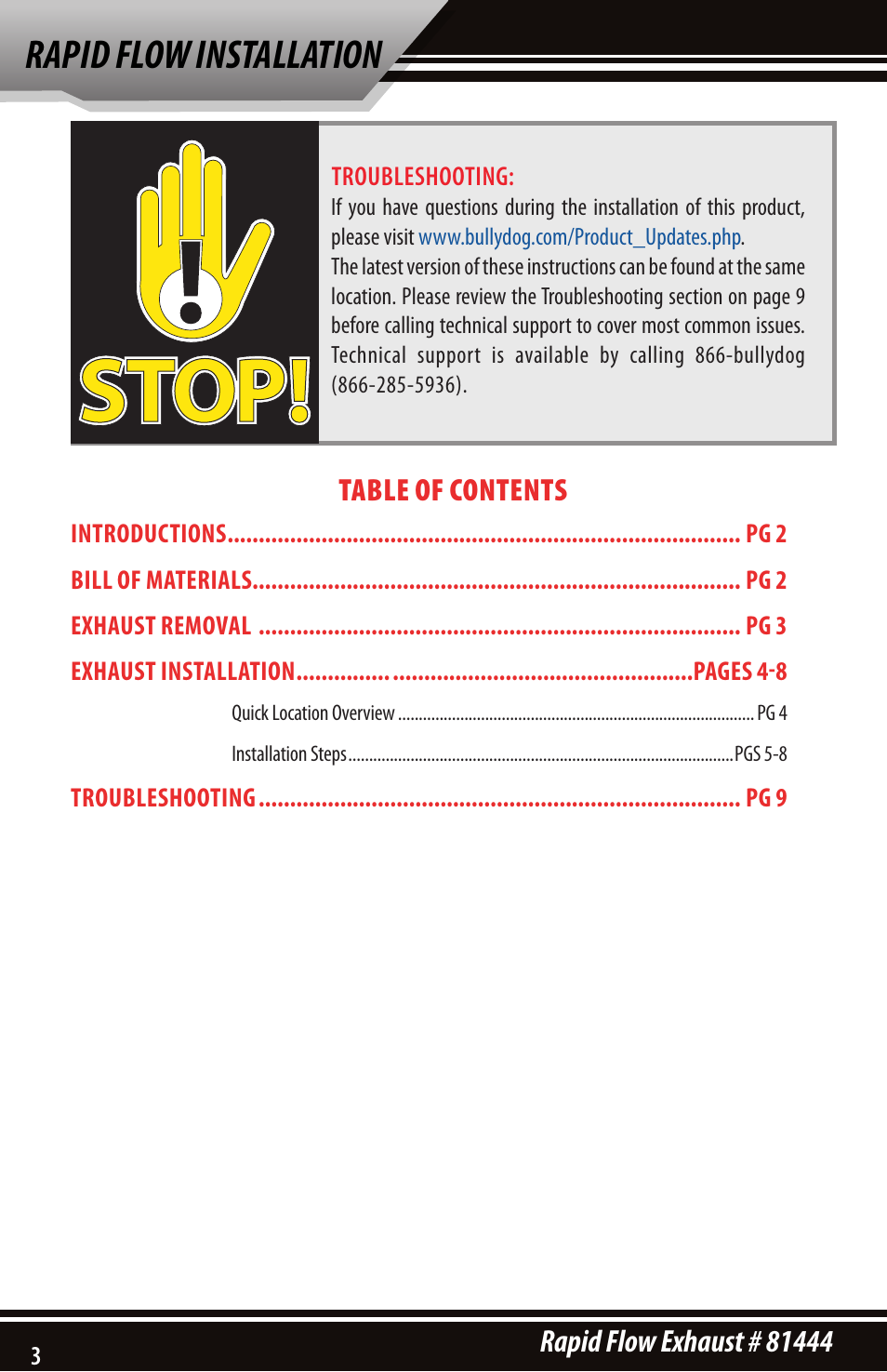 Bully Dog 81444 Rapid Flow User Manual | Page 2 / 12