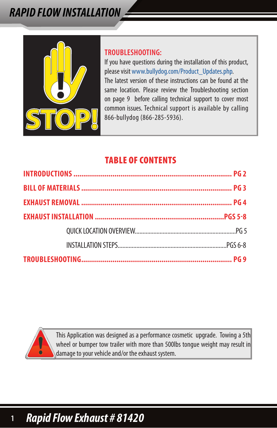 Bully Dog 81420 Rapid Flow User Manual | Page 2 / 12