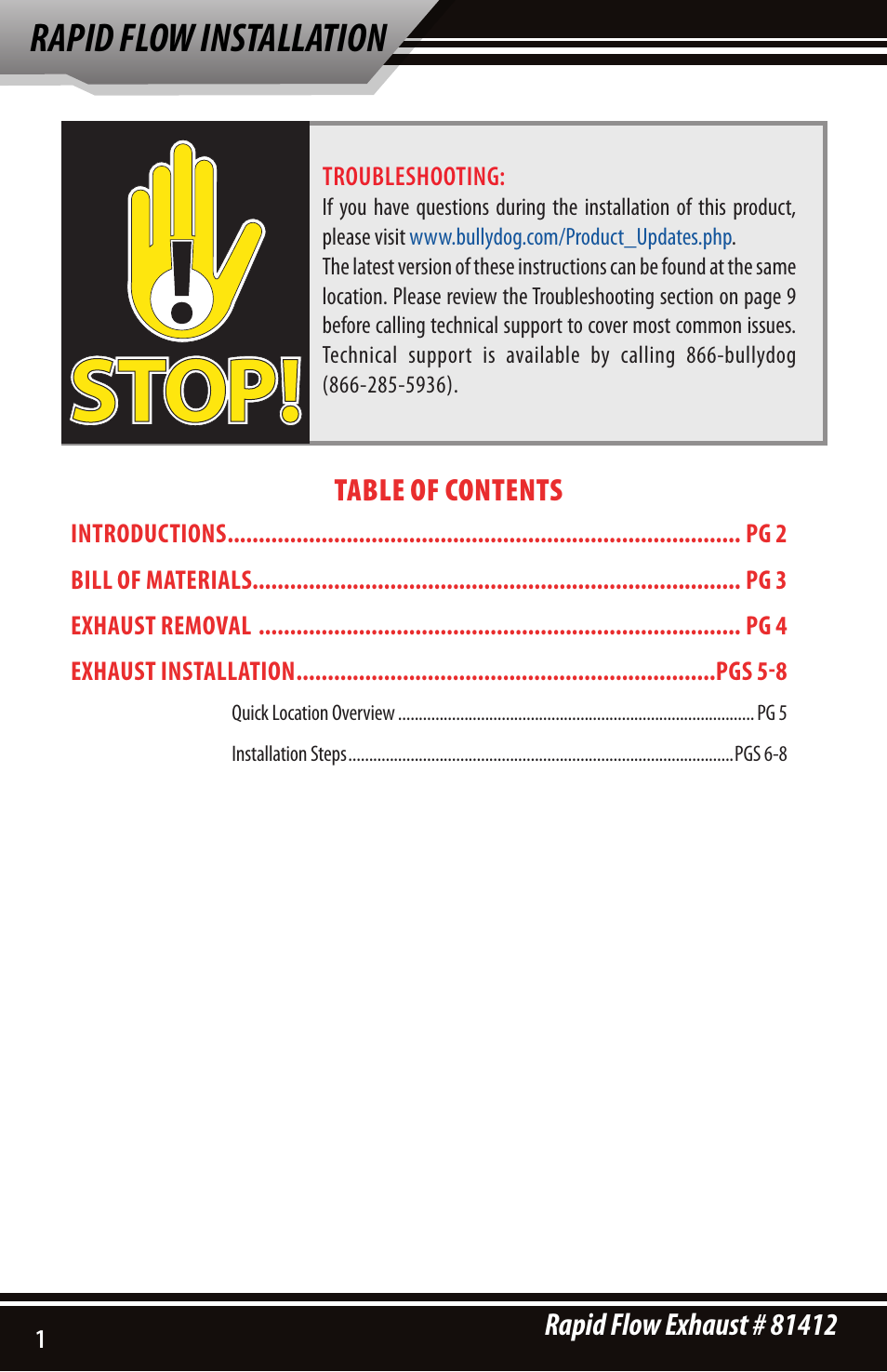 Bully Dog 81412 Rapid Flow User Manual | Page 2 / 8