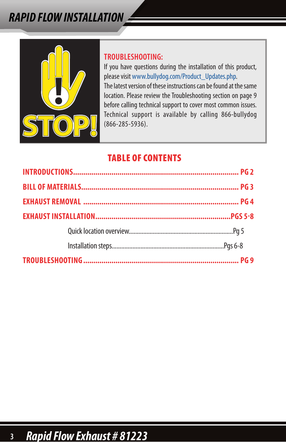 Bully Dog 81223 Rapid Flow User Manual | Page 2 / 12