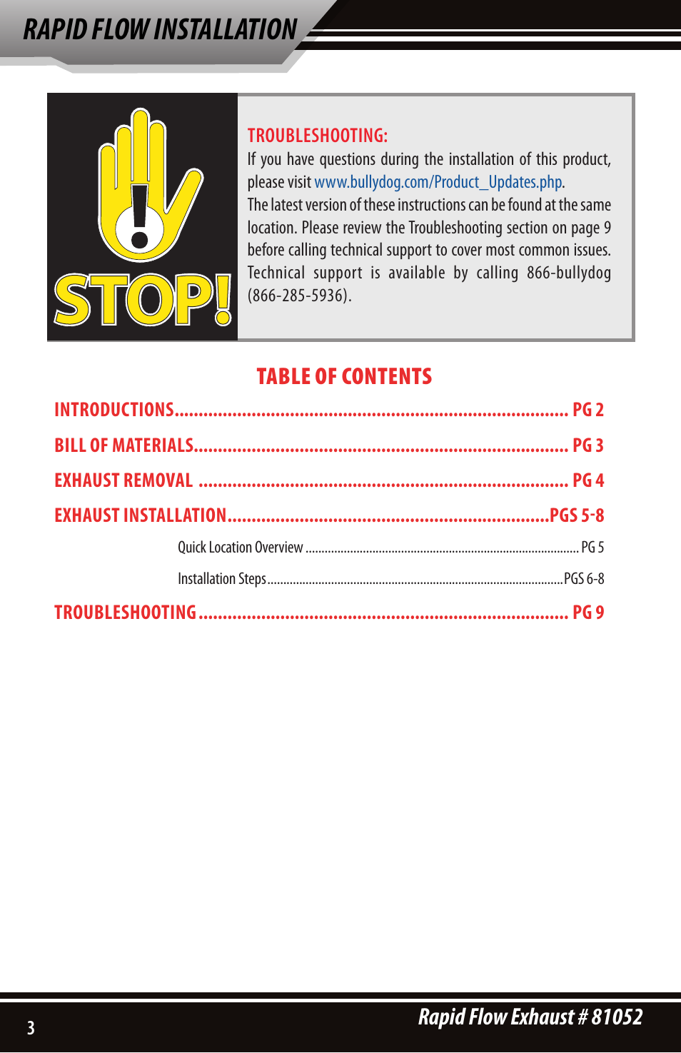 Bully Dog 81052 Rapid Flow User Manual | Page 2 / 12