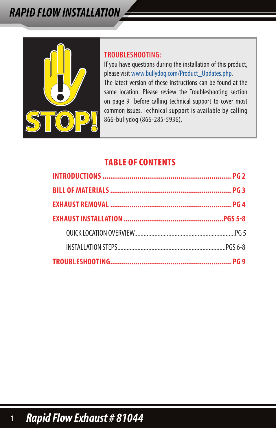 Bully Dog 81202 Rapid Flow User Manual | Page 2 / 12