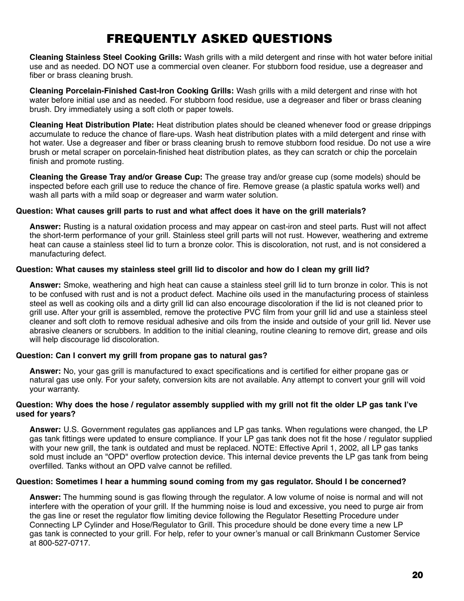 Frequently asked questions | Brinkmann Series 4445 User Manual | Page 21 / 36