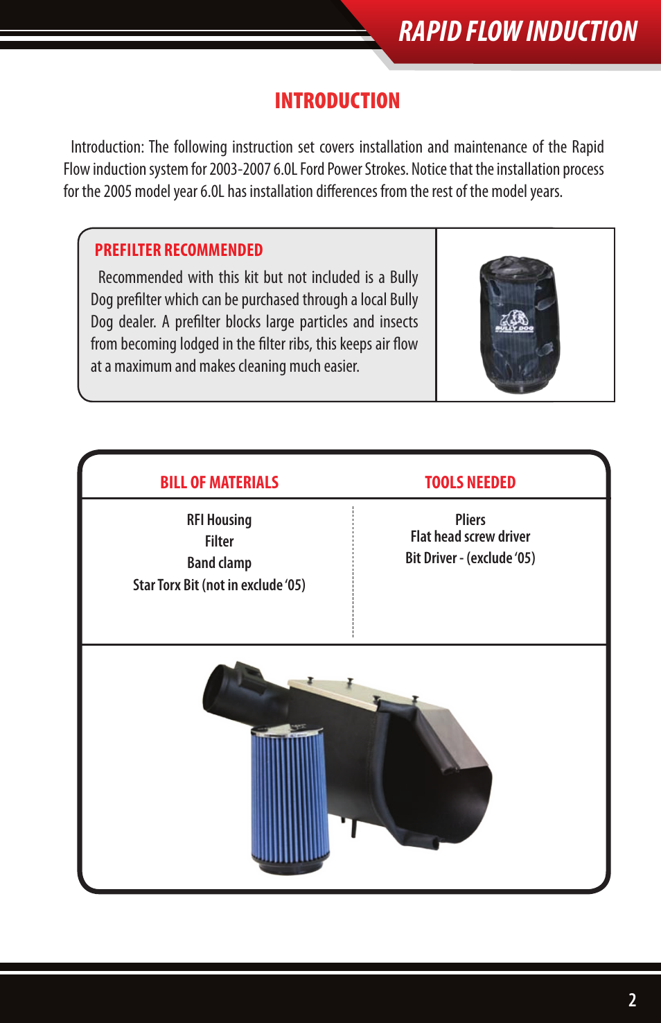 Rapid flow induction, Introduction | Bully Dog 51101 Rapid Flow Induction User Manual | Page 3 / 12