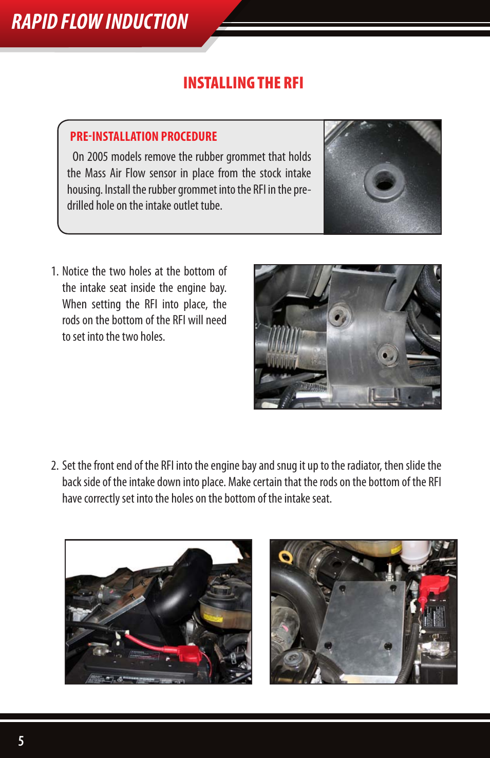 Rapid flow induction, Installing the rfi | Bully Dog 51101 Rapid Flow Induction User Manual | Page 6 / 12