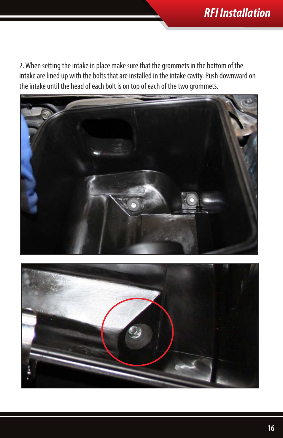 Rfi installation | Bully Dog 54100 Rapid Flow Induction Cold Air Intake User Manual | Page 17 / 24