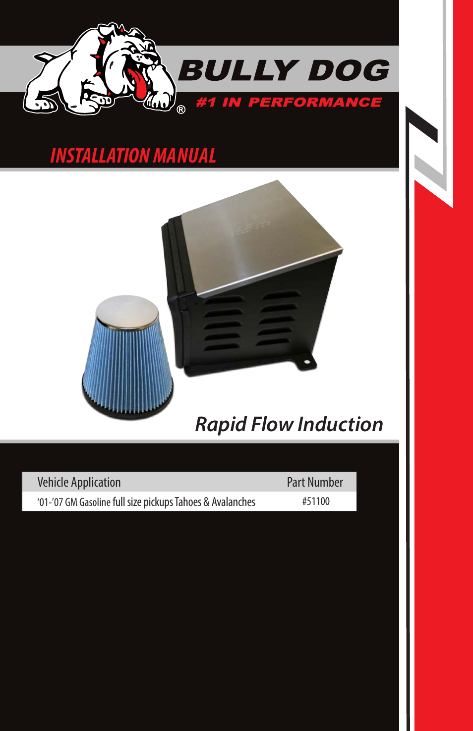 Bully Dog 51100 Rapid Flow Induction User Manual | 8 pages