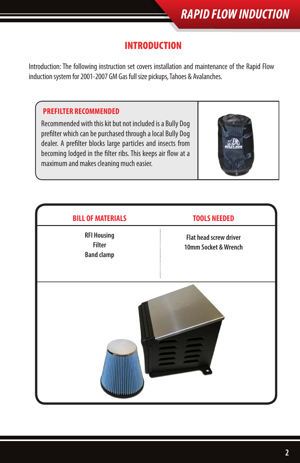 Rapid flow induction, Introduction | Bully Dog 51100 Rapid Flow Induction User Manual | Page 3 / 8