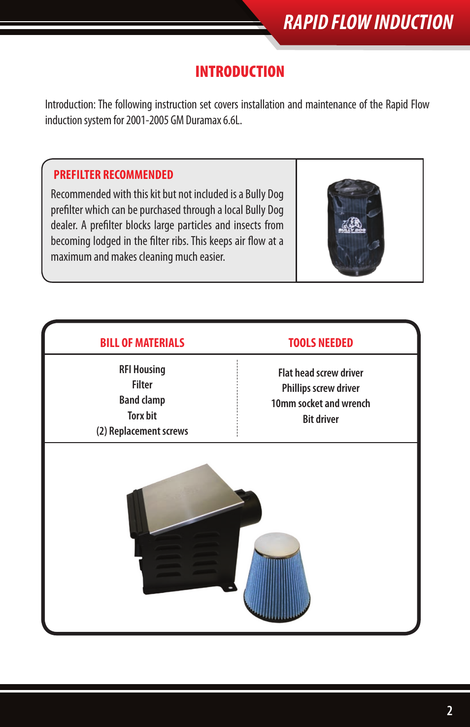 Rapid flow induction, Introduction | Bully Dog 53100 Rapid Flow Induction User Manual | Page 3 / 8