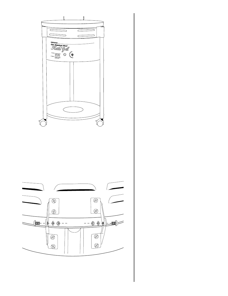 Step 6, Step 7, Step 8 | Place dome lid on grill body and align hinges, Igniter | Brinkmann Kettle Grill User Manual | Page 21 / 28