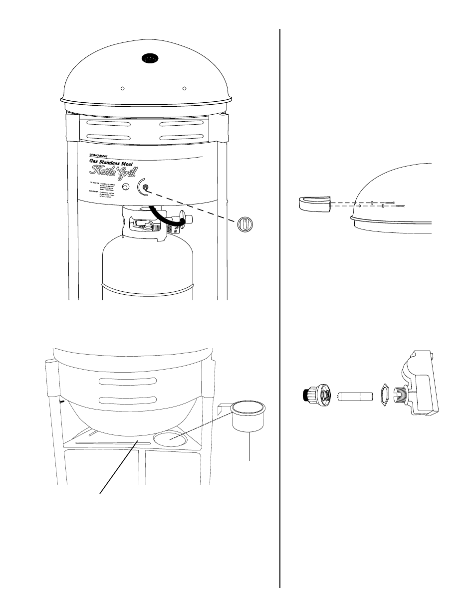 Step 11, Step 12, Step 13 | Step 14, Ashguard/grease cup holder grease cup | Brinkmann Kettle Grill User Manual | Page 23 / 28