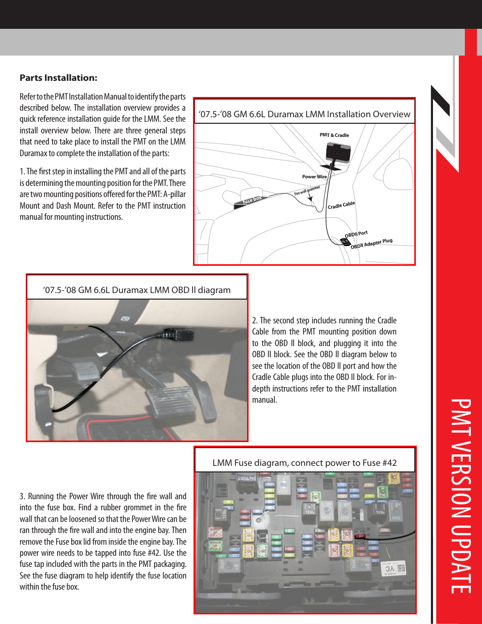 Pm t v er sio n u pda te | Bully Dog PMT 07.5-08 GM 6.6L Duramax LMM Version 1.0.1.1 User Manual | Page 2 / 8
