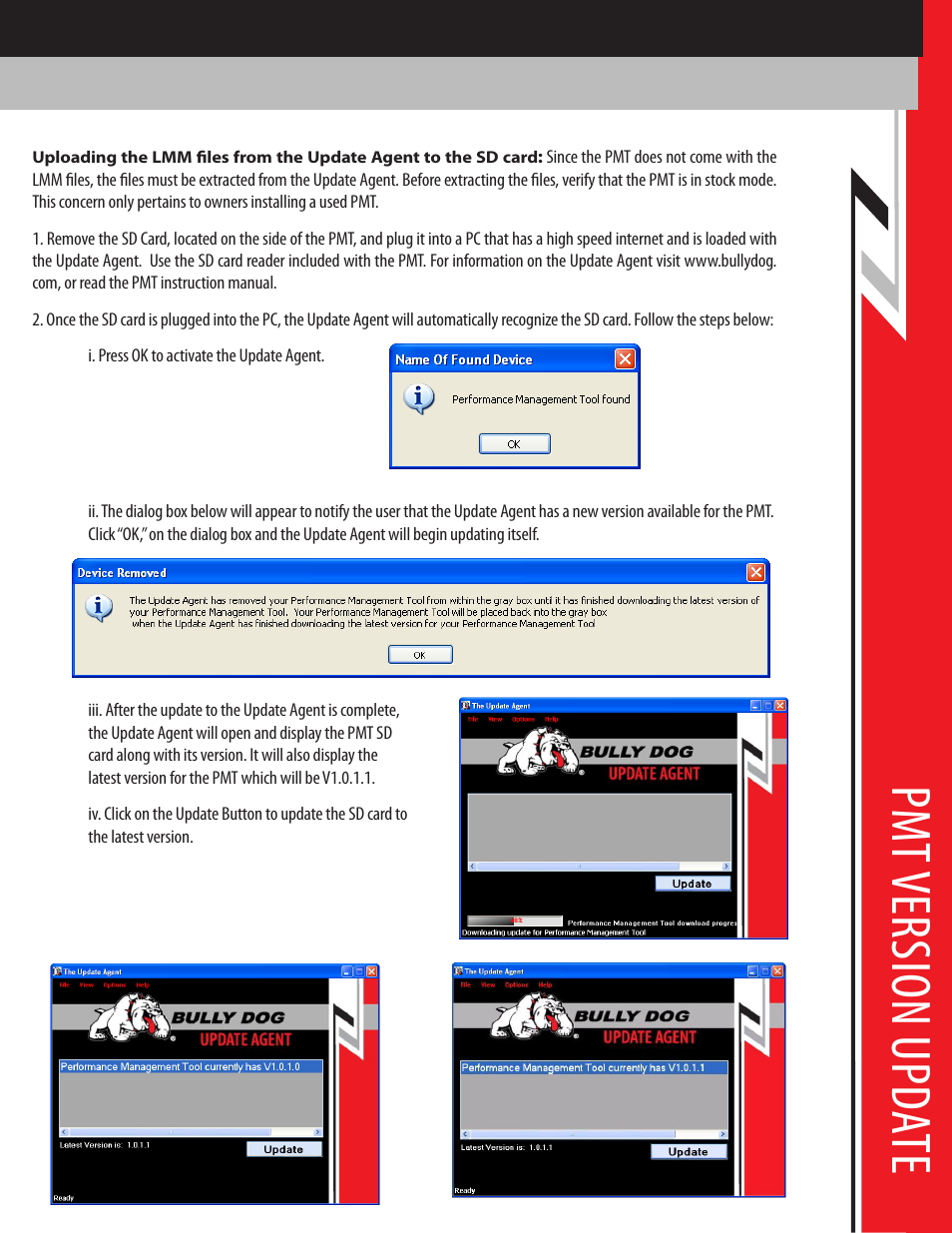 Pm t v er sio n u pda te | Bully Dog PMT 07.5-08 GM 6.6L Duramax LMM Version 1.0.1.1 User Manual | Page 3 / 8