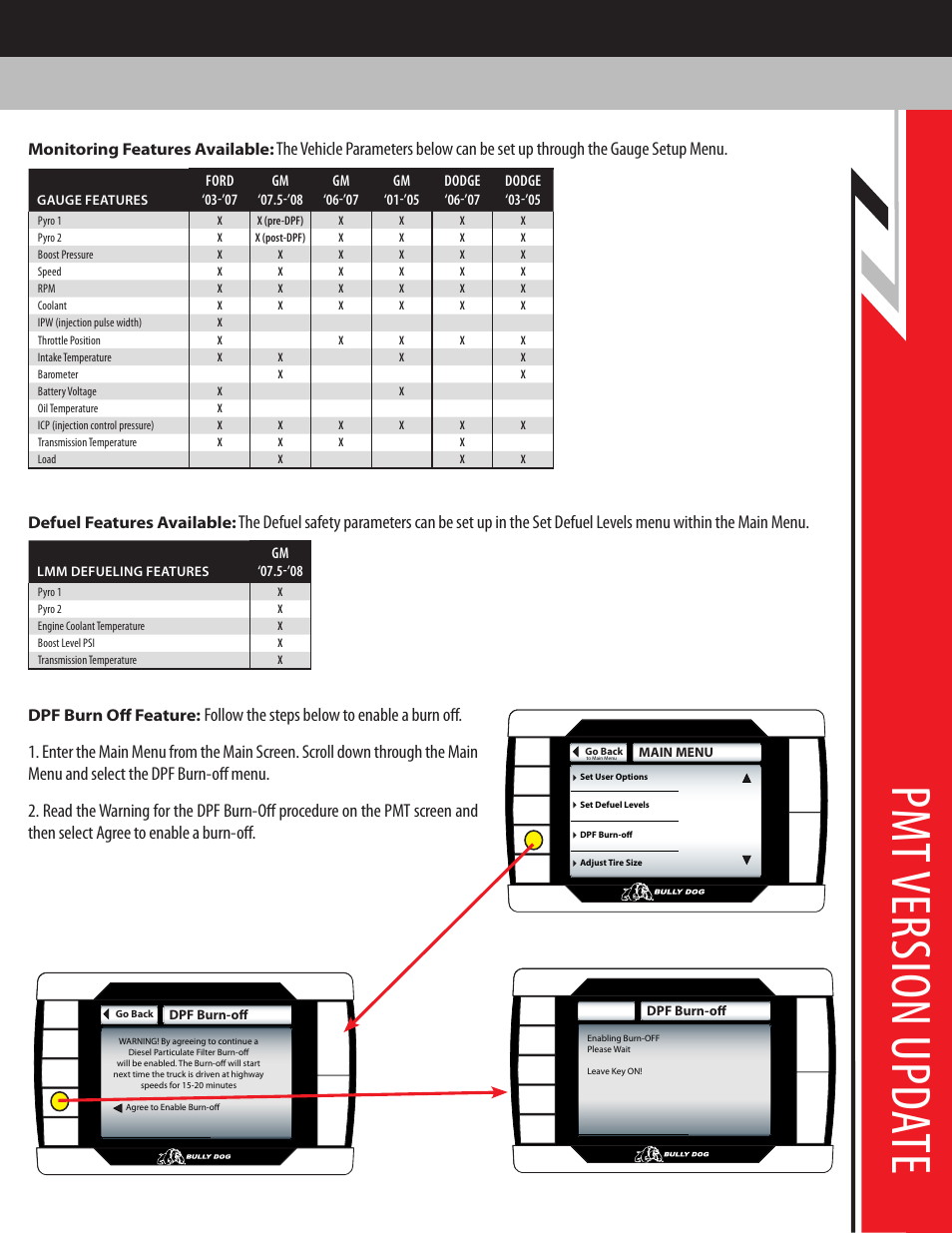 Pm t v er sio n u pda te | Bully Dog PMT 07.5-08 GM 6.6L Duramax LMM Version 1.0.1.1 User Manual | Page 8 / 8