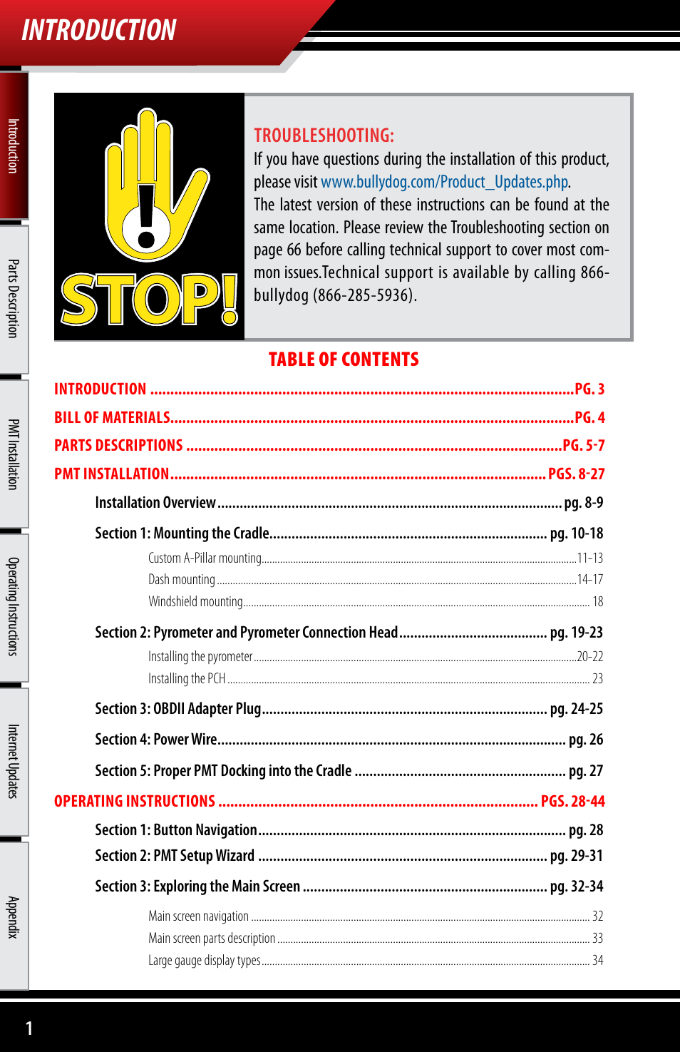 Bully Dog 40300 PMT advanced vehicle downloader, controller, monitor and gauge User Manual | Page 2 / 72