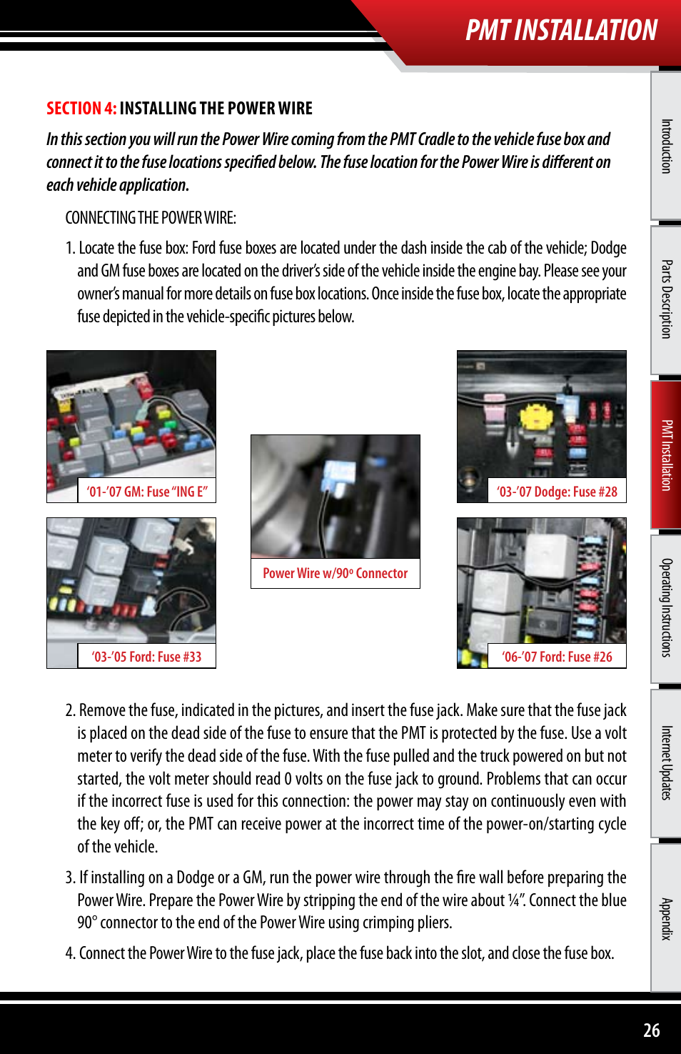 Pmt installation | Bully Dog 40300 PMT advanced vehicle downloader, controller, monitor and gauge User Manual | Page 27 / 72