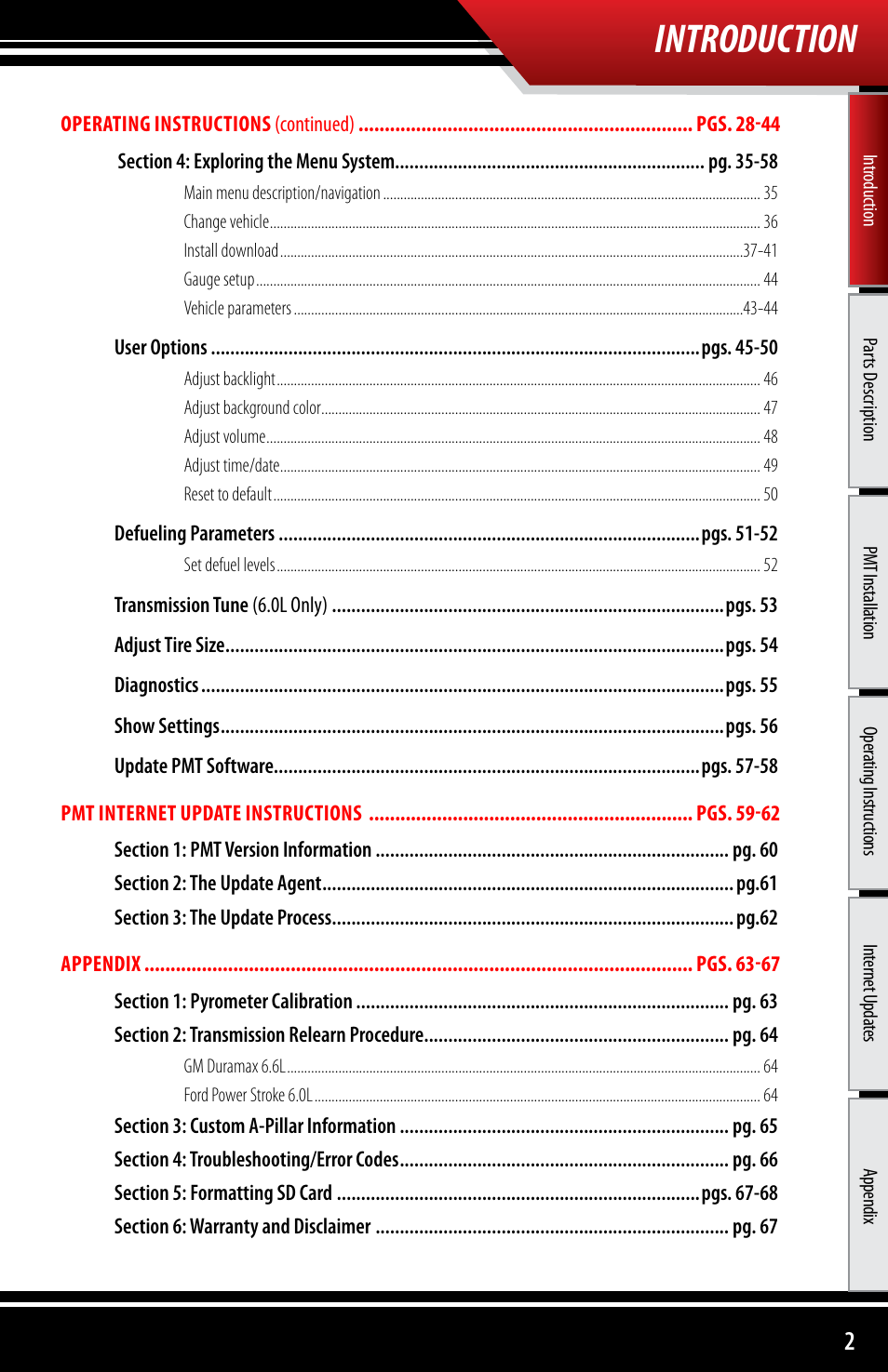 Introduction | Bully Dog 40300 PMT advanced vehicle downloader, controller, monitor and gauge User Manual | Page 3 / 72