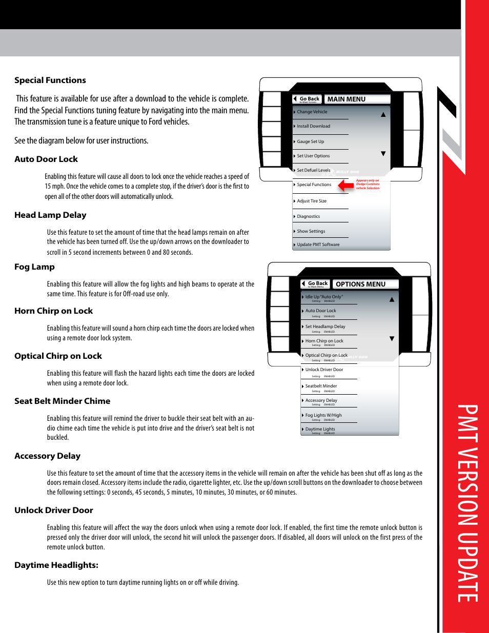 Pm t v er sio n u pda te | Bully Dog PMT 07.5-08 Dodge 6.7L Cummins Version 1.0.1.5 User Manual | Page 9 / 10
