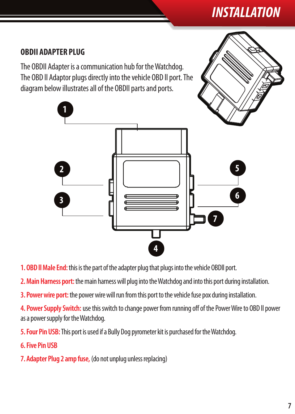 Installation | Bully Dog OBDII Adapter Plug User Manual | Page 4 / 12