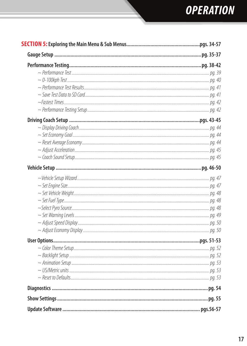 Operation | Bully Dog Watchdog User Manual | Page 2 / 42