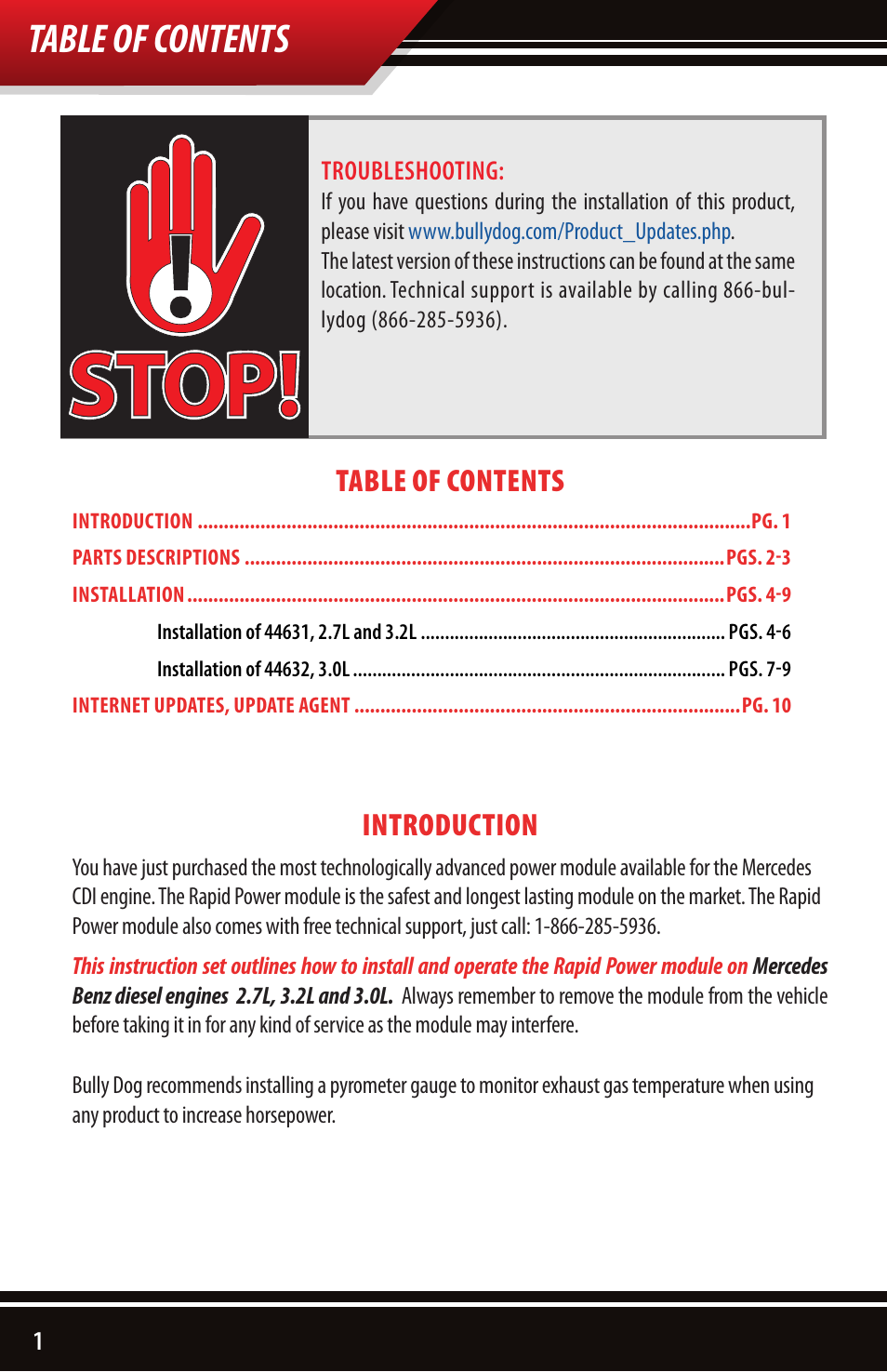 Bully Dog 44632 Mercedes Rapid Power Module User Manual | Page 2 / 12