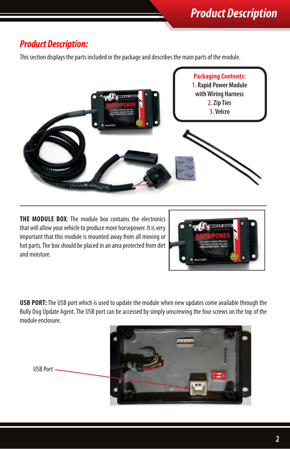 Product description | Bully Dog 44632 Mercedes Rapid Power Module User Manual | Page 3 / 12