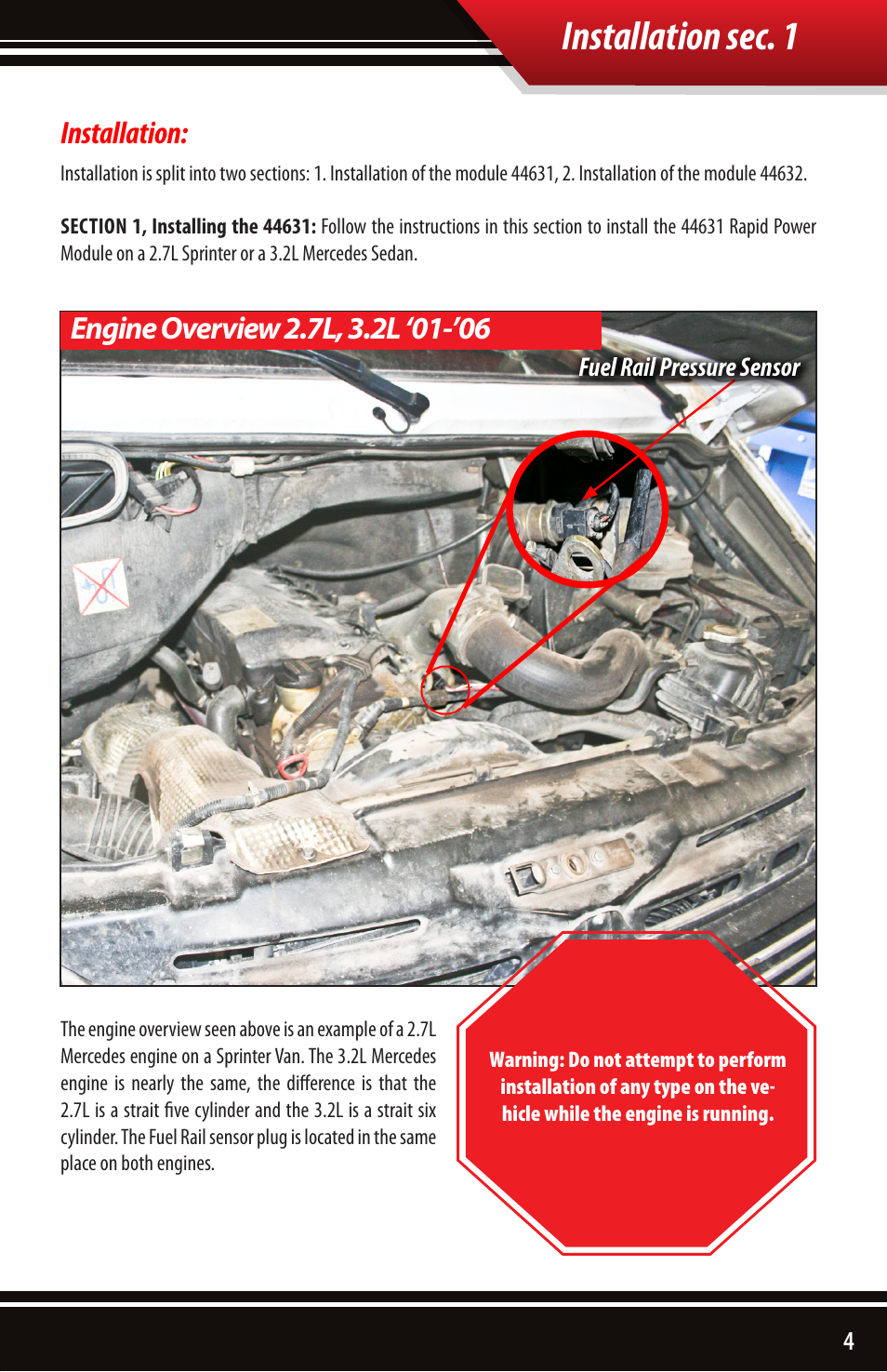 Installation sec. 1, Installation | Bully Dog 44632 Mercedes Rapid Power Module User Manual | Page 5 / 12