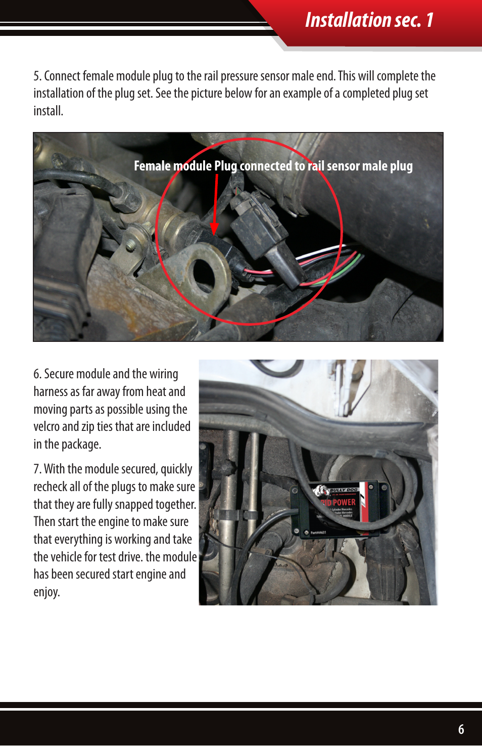 Installation sec. 1 | Bully Dog 44632 Mercedes Rapid Power Module User Manual | Page 7 / 12