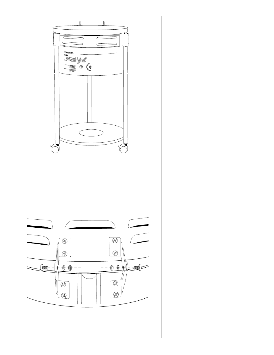 Step 6, Step 7, Step 8 | Place dome lid on grill body and align hinges, Igniter | Brinkmann Gas Kettle Grill User Manual | Page 21 / 28