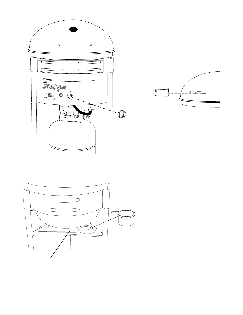 Step 11, Step 12, Step 13 | Ashguard/grease cup holder grease cup | Brinkmann Gas Kettle Grill User Manual | Page 23 / 28