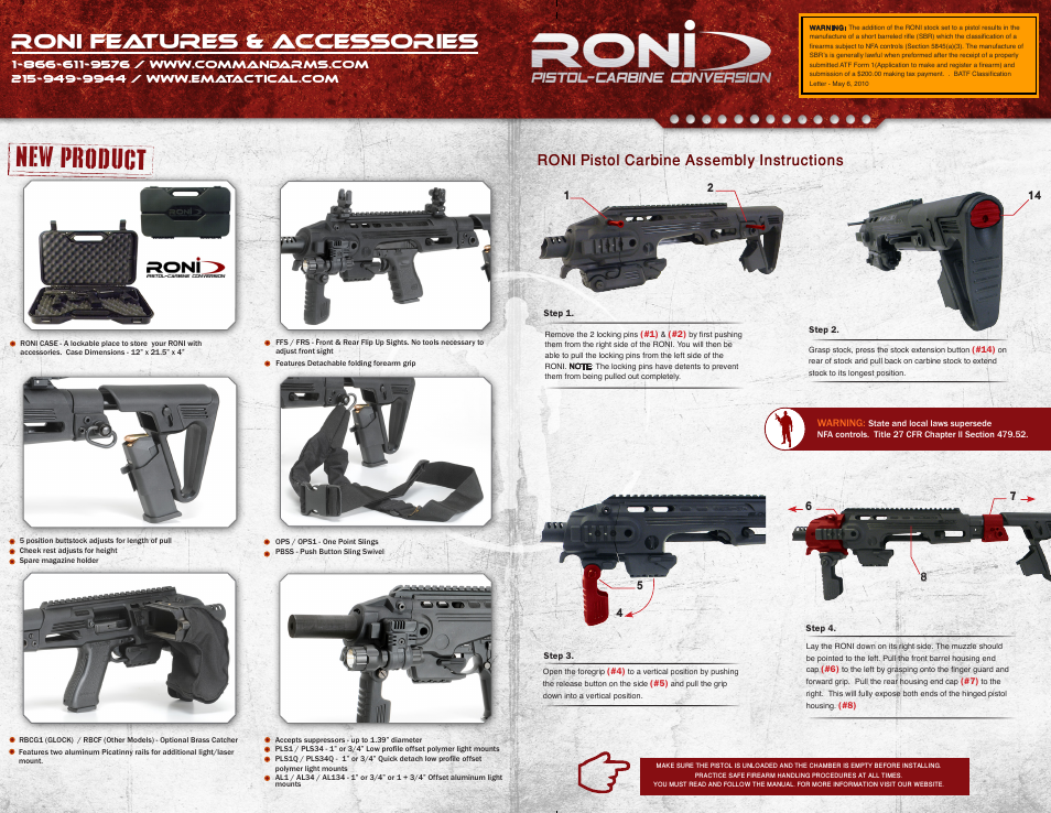 CAA RONI User Manual | 2 pages