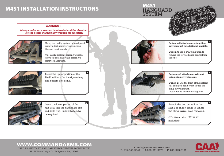 CAA M4S1 User Manual | 1 page