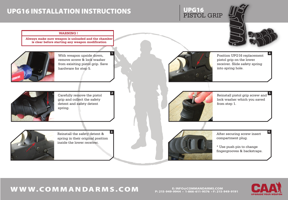 CAA UPG16 User Manual | 1 page