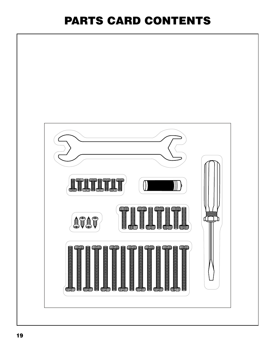 Parts card contents | Brinkmann 2610 Series User Manual | Page 20 / 32
