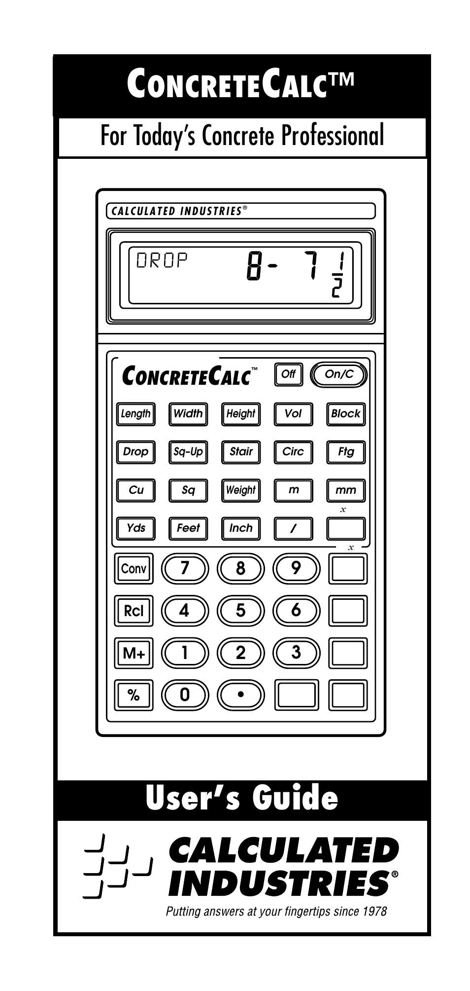 Calculated Industries 4215 User Manual | 64 pages
