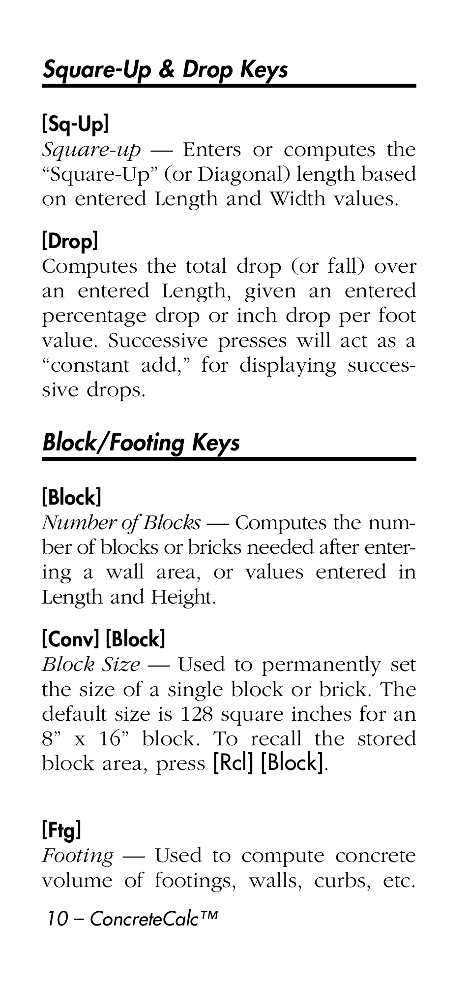 Calculated Industries 4215 User Manual | Page 10 / 64