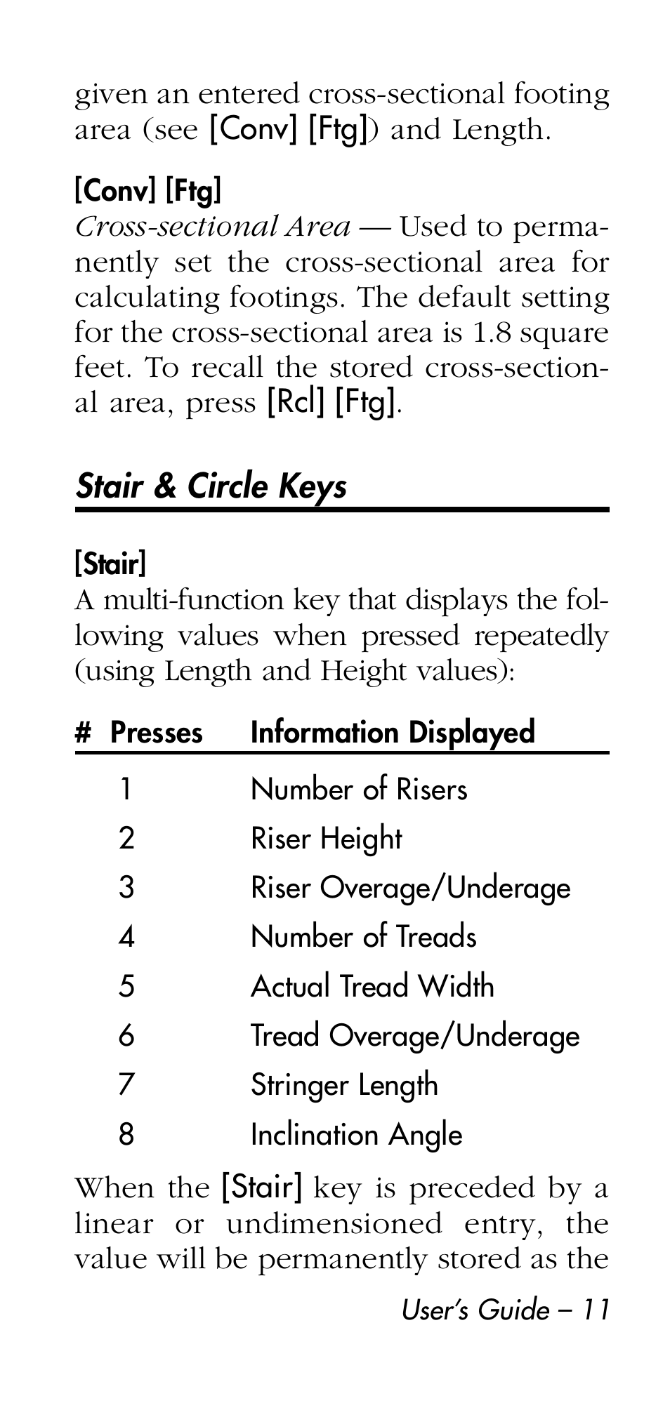 Calculated Industries 4215 User Manual | Page 11 / 64