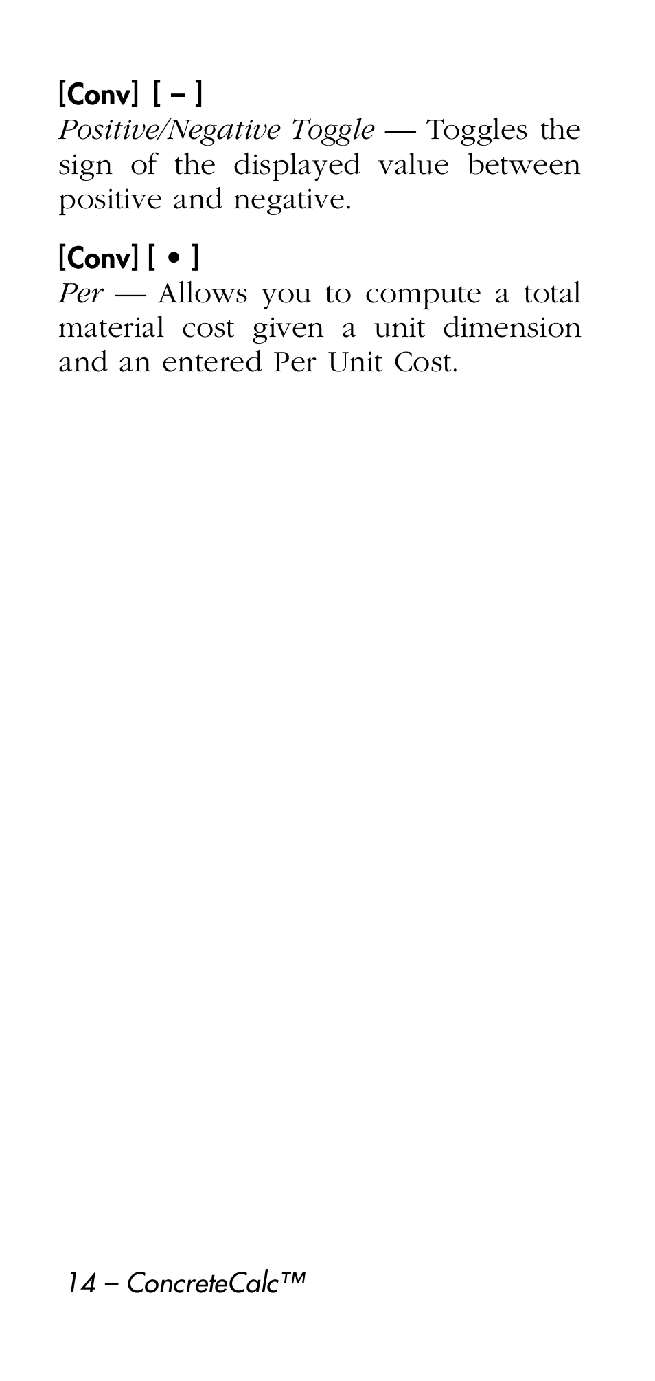 Calculated Industries 4215 User Manual | Page 14 / 64