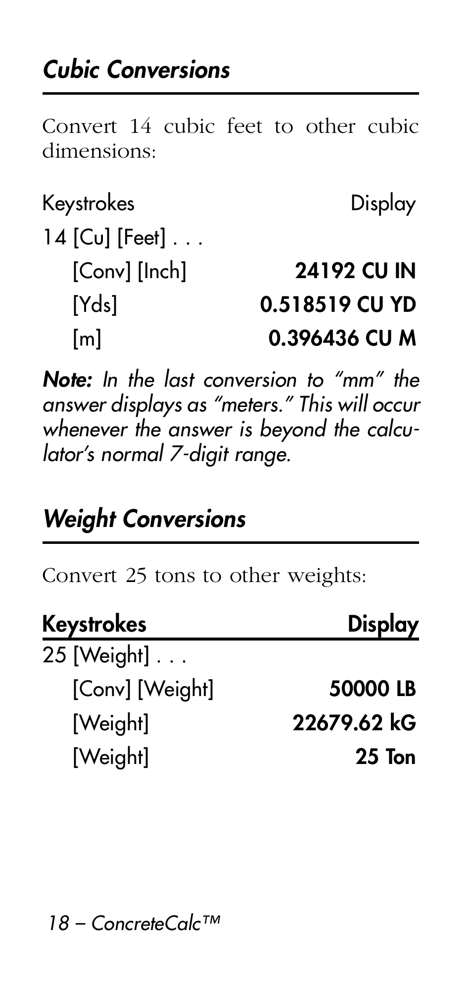 Calculated Industries 4215 User Manual | Page 18 / 64