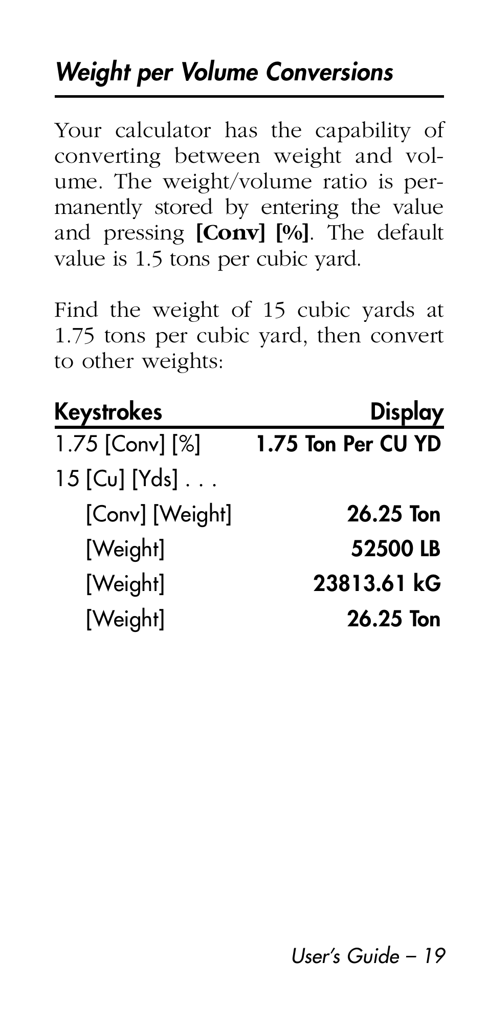 Calculated Industries 4215 User Manual | Page 19 / 64
