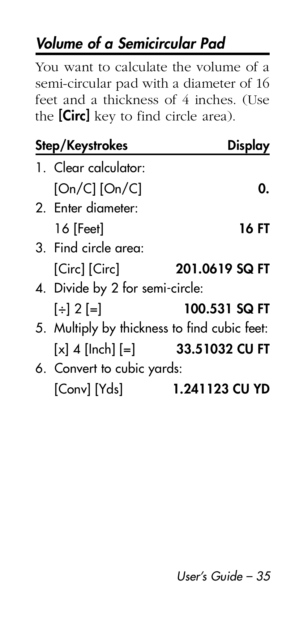 Calculated Industries 4215 User Manual | Page 35 / 64