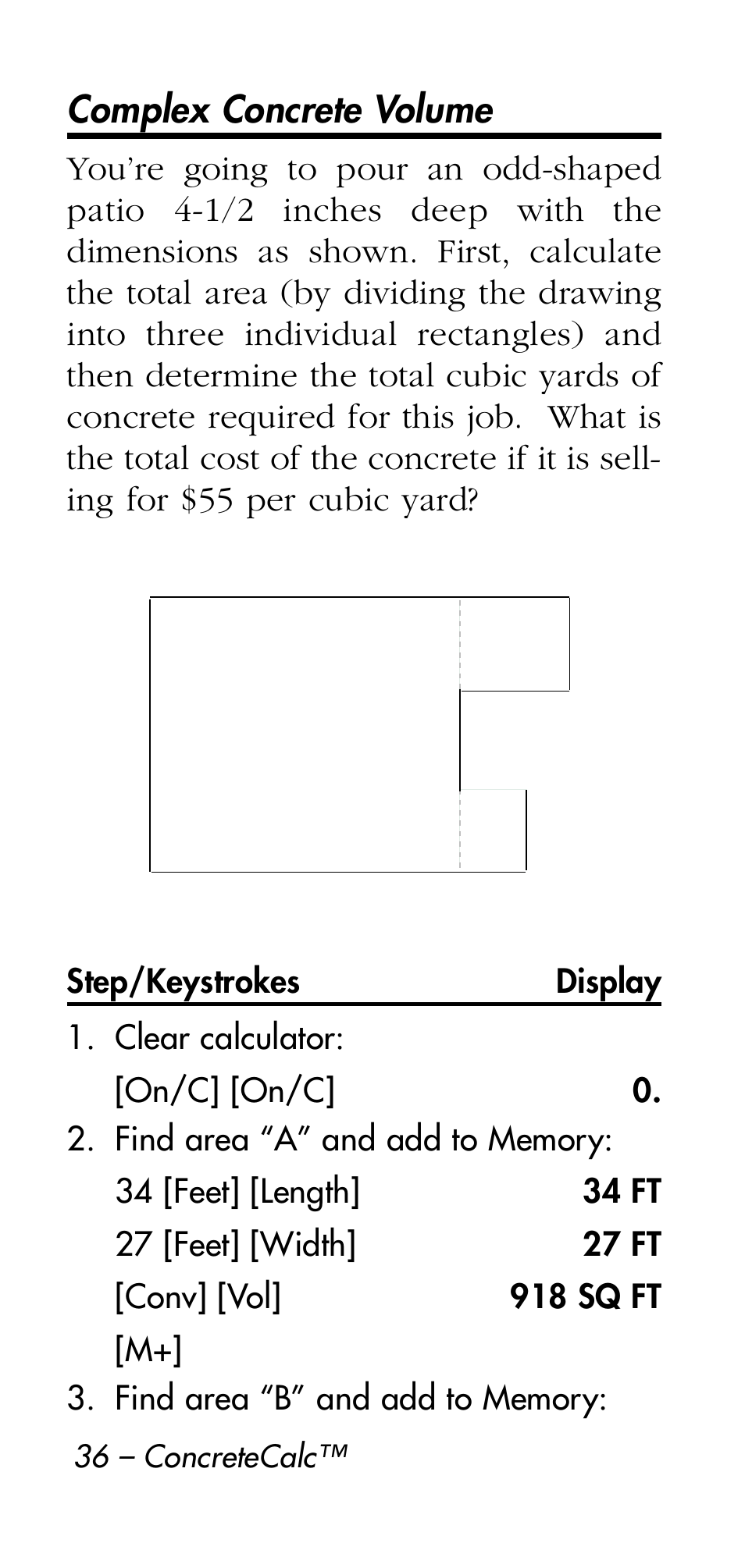 Ab c | Calculated Industries 4215 User Manual | Page 36 / 64