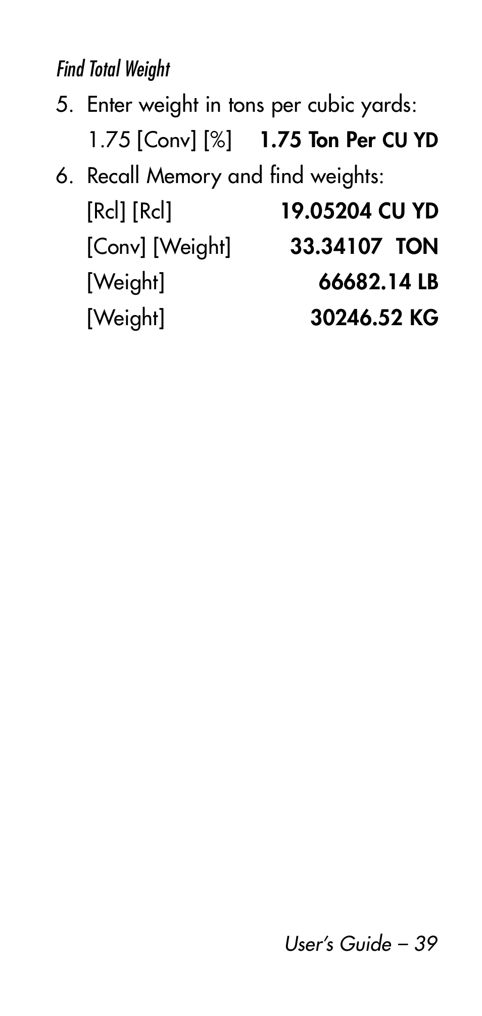 Calculated Industries 4215 User Manual | Page 39 / 64