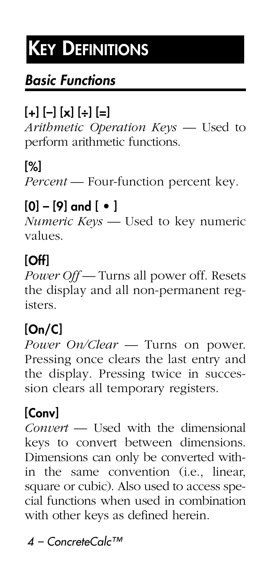 Calculated Industries 4215 User Manual | Page 4 / 64