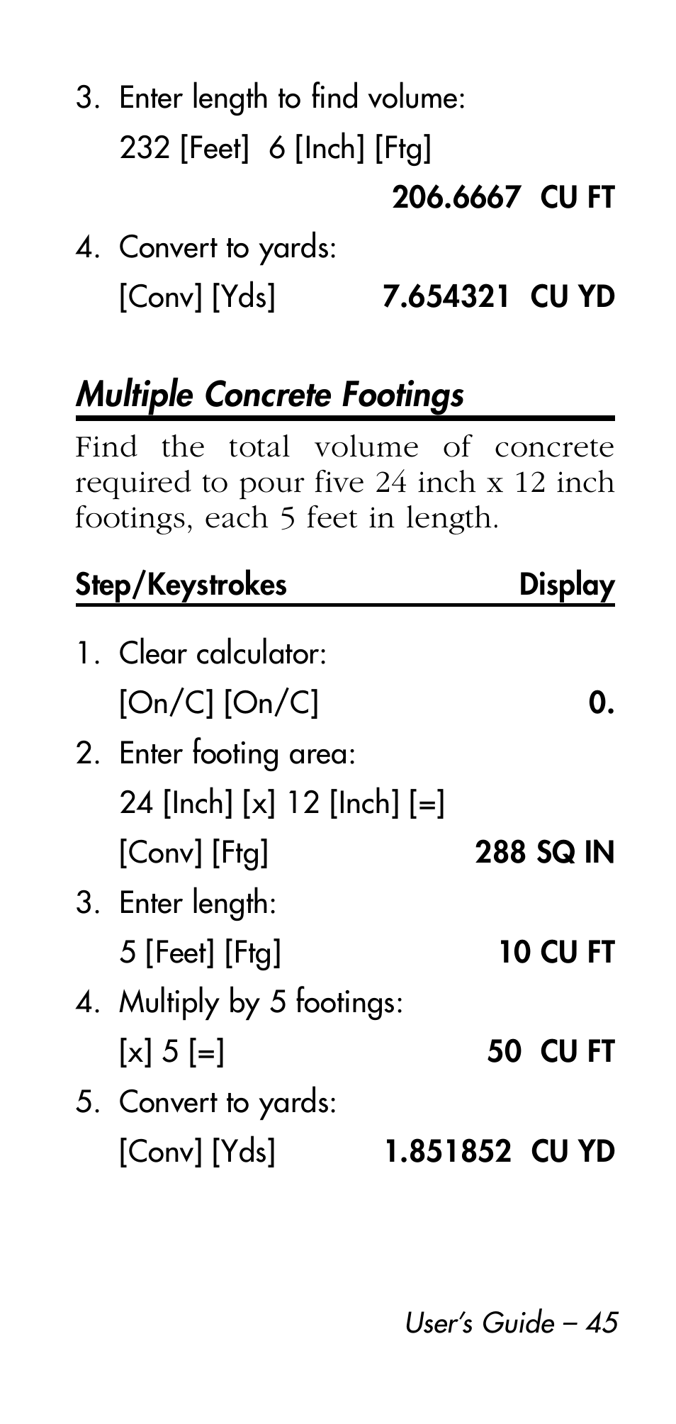 Calculated Industries 4215 User Manual | Page 45 / 64