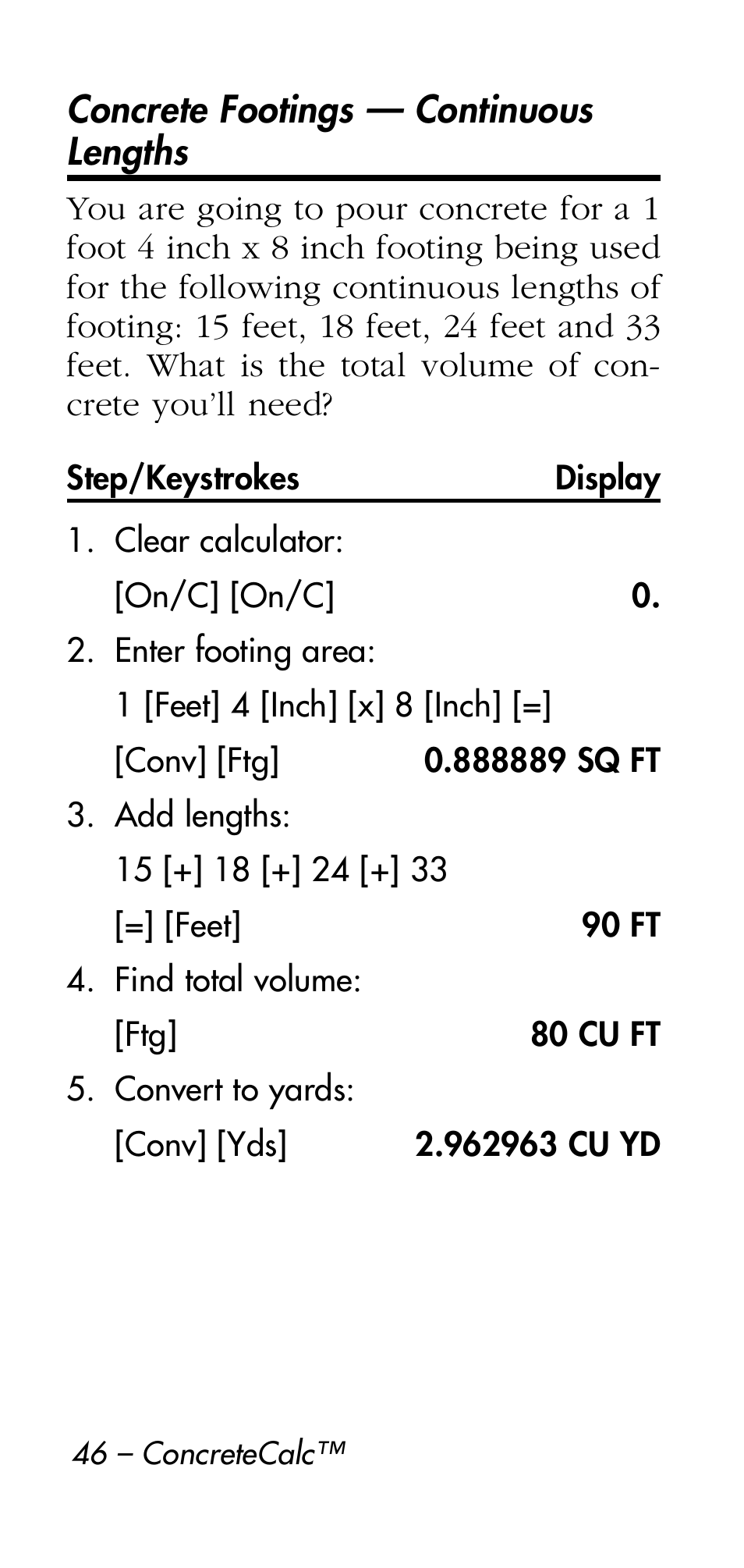 Calculated Industries 4215 User Manual | Page 46 / 64