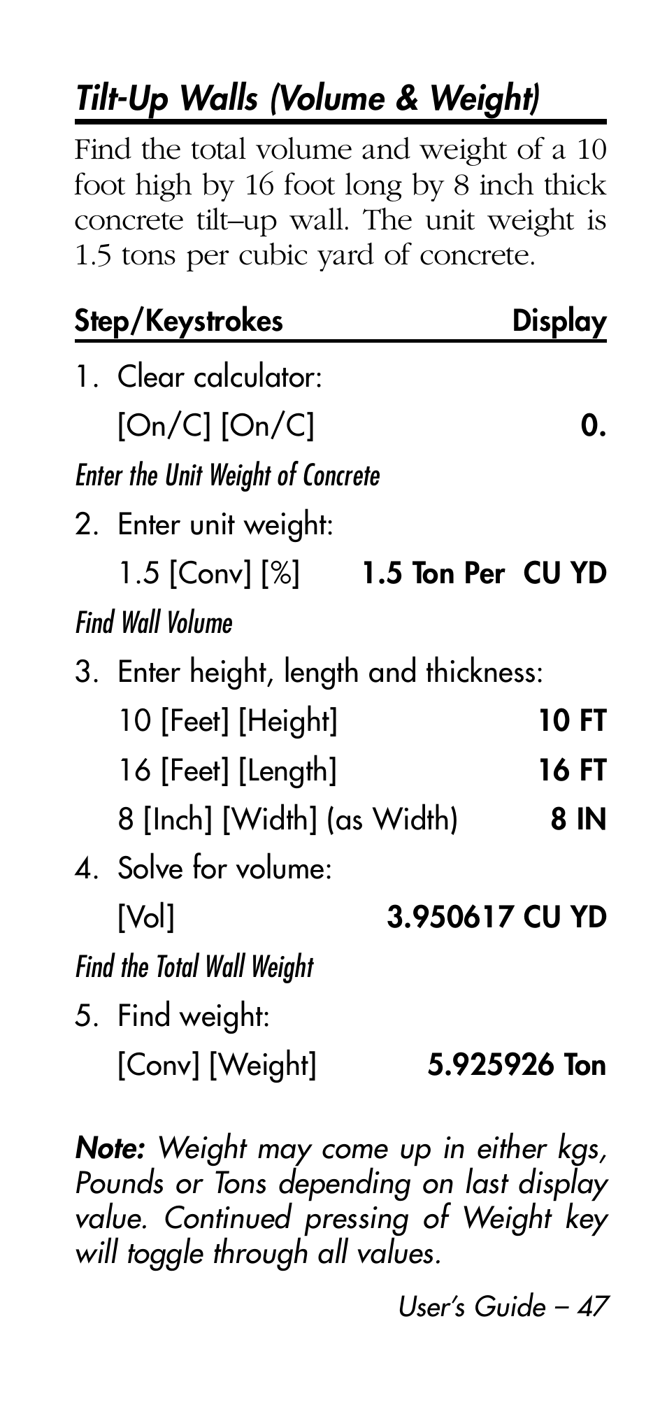 Calculated Industries 4215 User Manual | Page 47 / 64