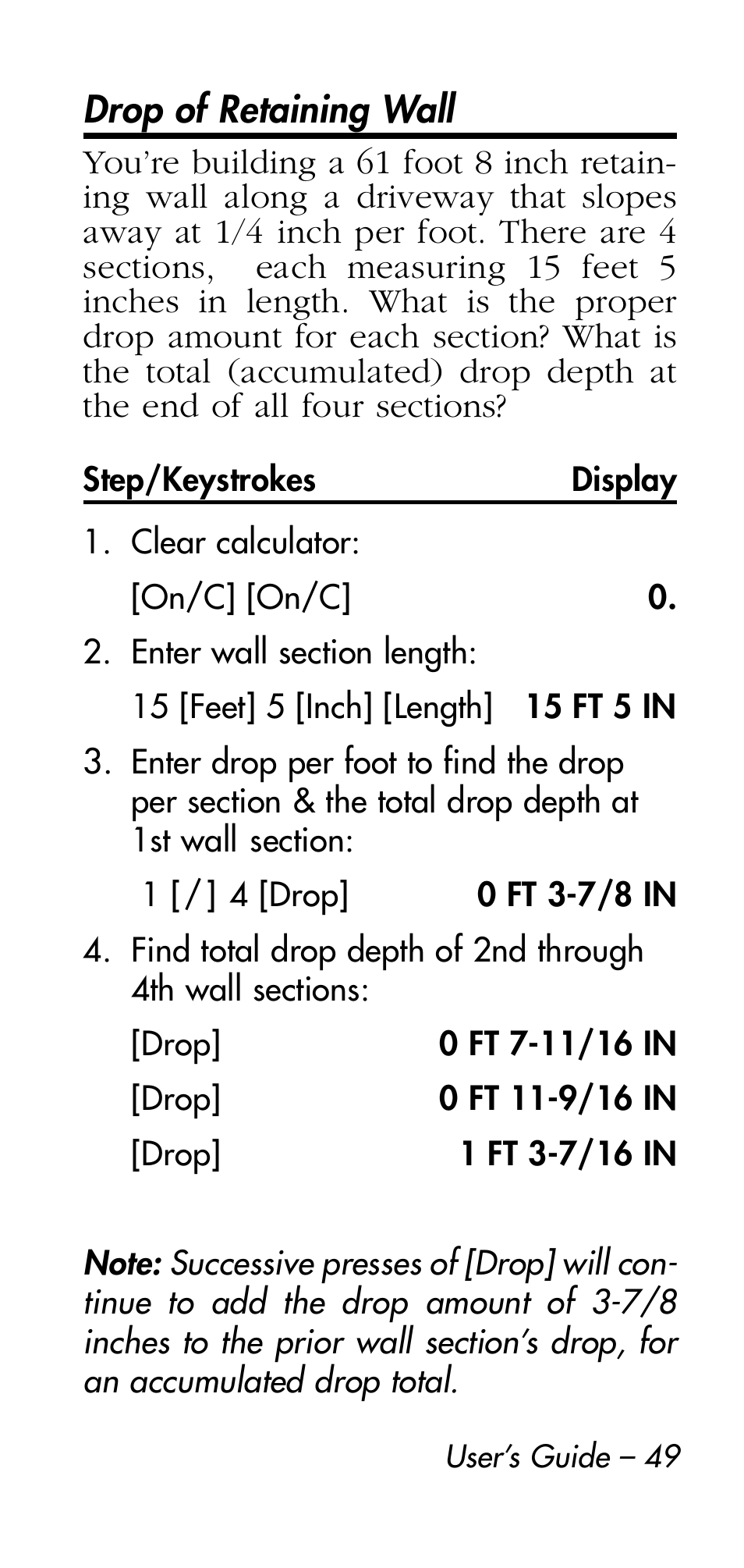 Calculated Industries 4215 User Manual | Page 49 / 64